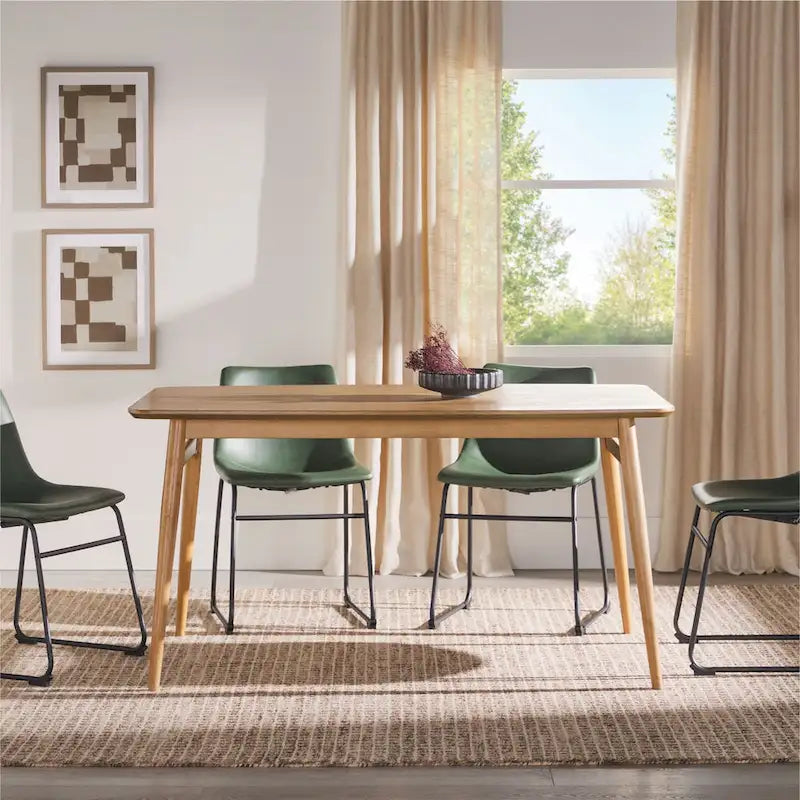 Middlebrook Designs Mid-Century Modern 59 Wood Dining Table