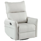 Modern Small Rocking Swivel Recliner Chair with Overstuffed Seat