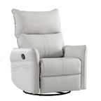 Modern Small Rocking Swivel Recliner Chair with Overstuffed Seat