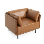 Brown 39.17 Accent Chair with Metal Legs
