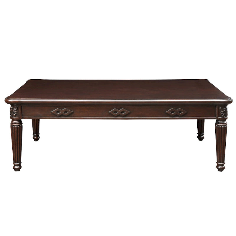 Espresso Coffee Table with Turned Legs