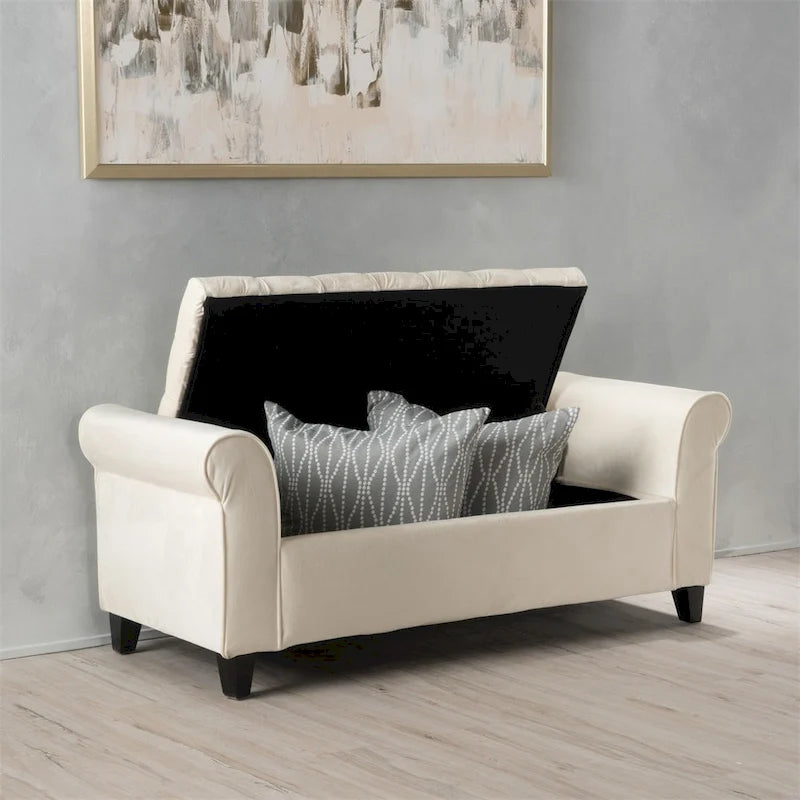 Hayes Armed Storage Bench