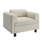 Modern Oversized Armchair Comfy Accent Chair Single Sofa for Living Room Bedroom Office Apartment, Woven Velvet Fabric