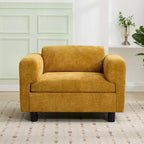 Modern Oversized Armchair Comfy Accent Chair Single Sofa for Living Room Bedroom Office Apartment, Woven Velvet Fabric