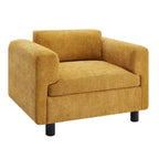 Modern Oversized Armchair Comfy Accent Chair Single Sofa for Living Room Bedroom Office Apartment, Woven Velvet Fabric