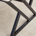 Modern Minimalist Style Marble Patterned Coffee Table With Black Metal Legs, Game Table, Tea Table