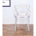 Clear Acrylic Open Back Dining Arm Chair