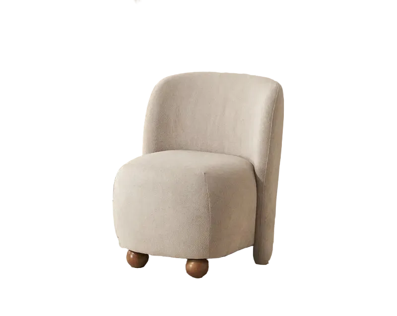 Christopher Knight Home - Eliana Modern Teddy Fabric Accent Chair with Curved Backrest and Legs