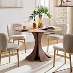 Wooden Frame Upholstered Shell Dining Chairs set of 2