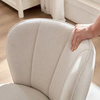 Wooden Frame Upholstered Shell Dining Chairs set of 2