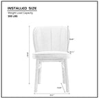 Wooden Frame Upholstered Shell Dining Chairs set of 2