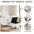 Accent Chair and Storage Ottoman Set with Adjustable Backrest