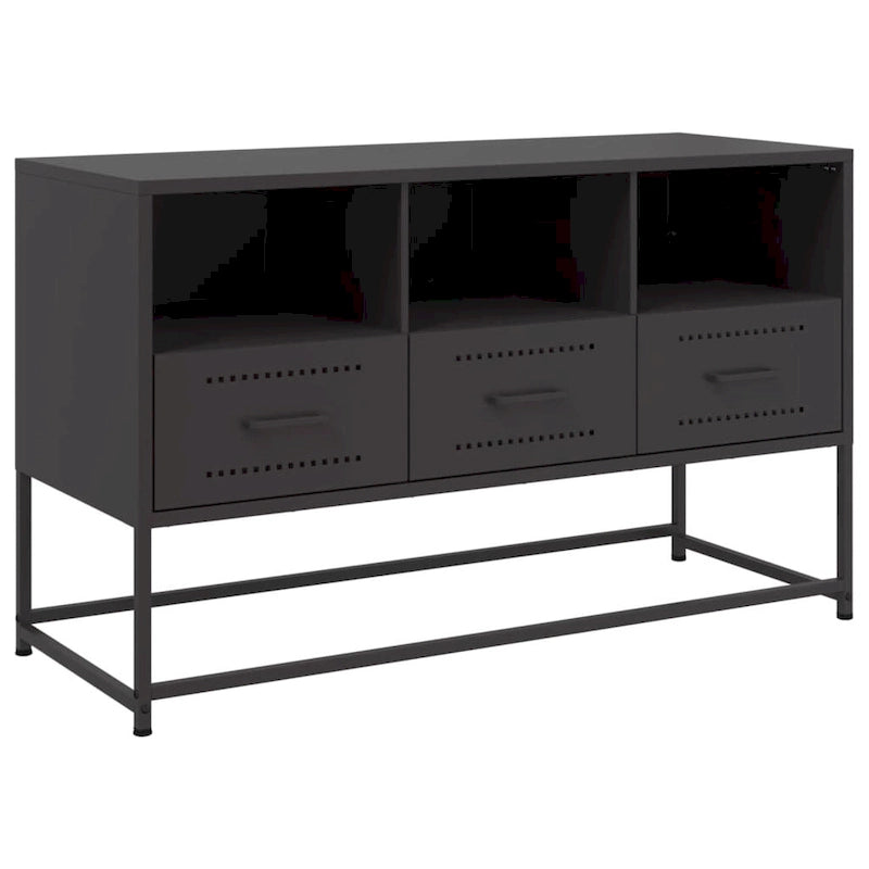 vidaXL TV Stand Entertainment Center Media Unit Living Room Furniture Steel - 15.4 x 39.6 x 23.8