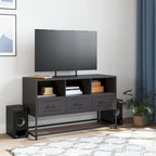 vidaXL TV Stand Entertainment Center Media Unit Living Room Furniture Steel - 15.4 x 39.6 x 23.8