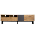 TV Stand for 80 TV with Double Storage Space, Media Console Table, Entertainment Center with Drop Down Door