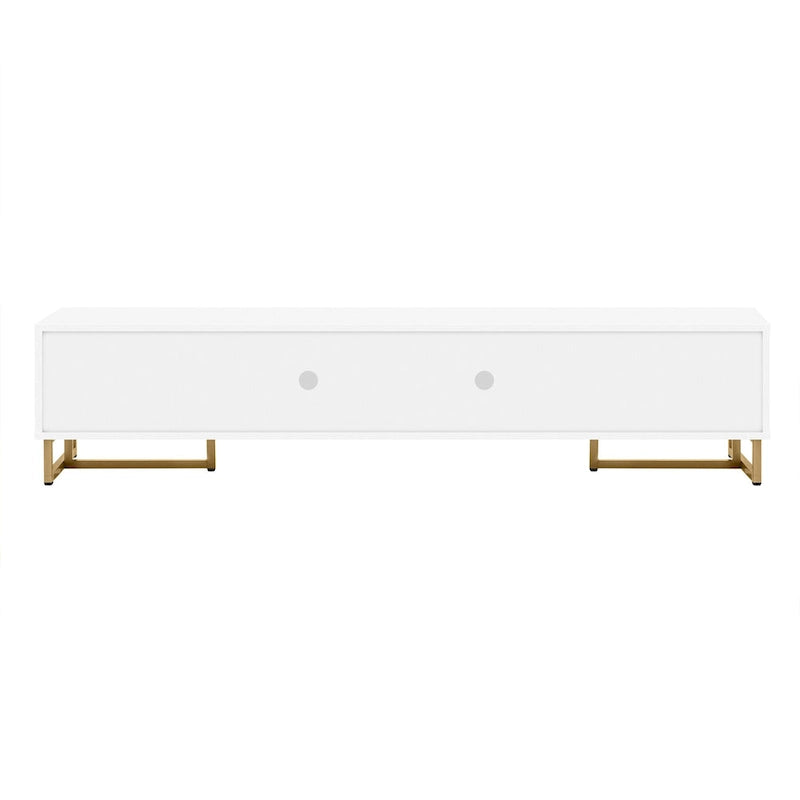 White 70 Modern TV Stand with Storage & Drawers for TVs Up to 65