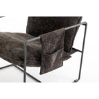 30.7 Arm Chair with Metal Frame and Gold Accents (Set of 2)