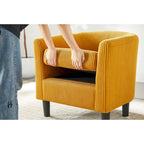 26.38 Corduroy Arm Chair with Ottoman