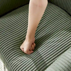 26.38 Corduroy Arm Chair with Ottoman