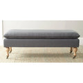 SAFAVIEH Tari Pillowtop Grey/ Sage Bench - 0 - 52 W x 21 D x 19 H - 52Wx21Dx19H
