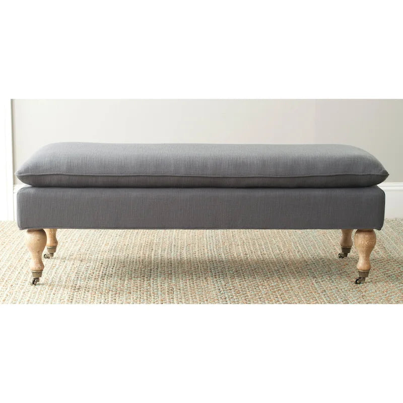 SAFAVIEH Tari Pillowtop Grey/ Sage Bench - 0 - 52 W x 21 D x 19 H - 52Wx21Dx19H