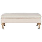 SAFAVIEH Tari Pillowtop Grey/ Sage Bench - 0 - 52 W x 21 D x 19 H - 52Wx21Dx19H