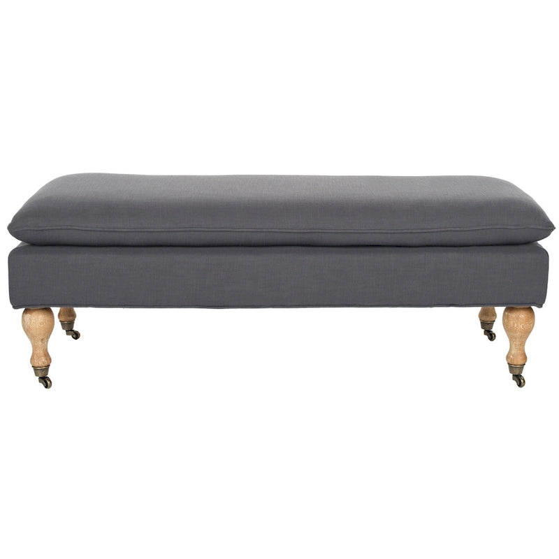 SAFAVIEH Tari Pillowtop Grey/ Sage Bench - 0 - 52 W x 21 D x 19 H - 52Wx21Dx19H