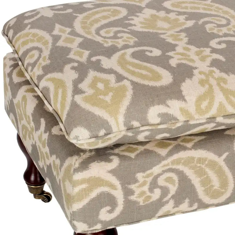 SAFAVIEH Tari Pillowtop Grey/ Sage Bench - 0 - 52 W x 21 D x 19 H - 52Wx21Dx19H