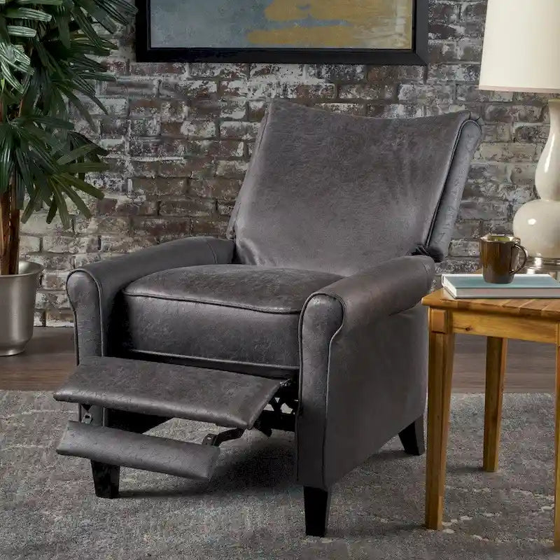Charell Traditional Microfiber Recliner by Christopher Knight Home