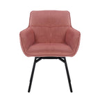 Porthos Home Demi Swivel Velvet Accent Chair with Metal Legs