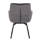Porthos Home Demi Swivel Velvet Accent Chair with Metal Legs