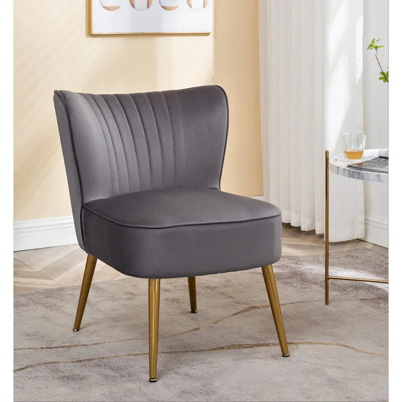 Us Pride Furniture Sauter 23.2 Wide Mid-Century Modern Microfiber Accent Chair