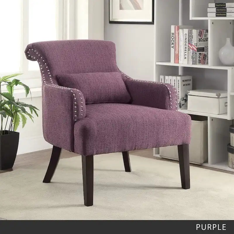 Nyer Contemporary Fabric Upholstered Accent Chair by Furniture of America