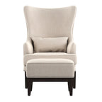 Capella Highback Wing Lounge Chair with Footstool by iNSPIRE Q Artisan
