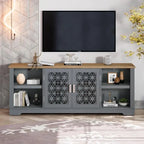70 in. Decorative Floral Door TV Stand for Tvs up to 82 in.