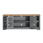 70 in. Decorative Floral Door TV Stand for Tvs up to 82 in.