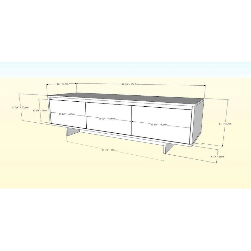 Nexera Rustik 60 inch TV Stand