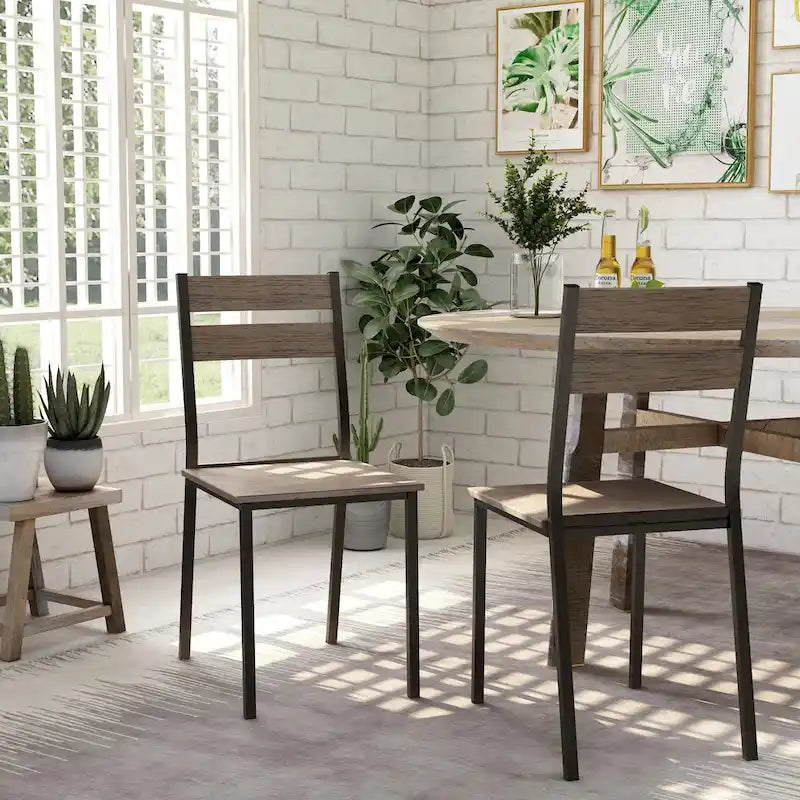 Carbon Loft Maggio Industrial Antique Rustic Side Chairs (Set of 2)