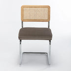 Latham Cane Back Velvet Side Chair (Set of 2)