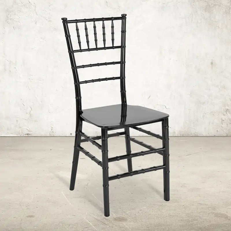 Resin Stackable Chiavari Chair - 15W x 18.75D x 35H - 15W x 18.75D x 35H