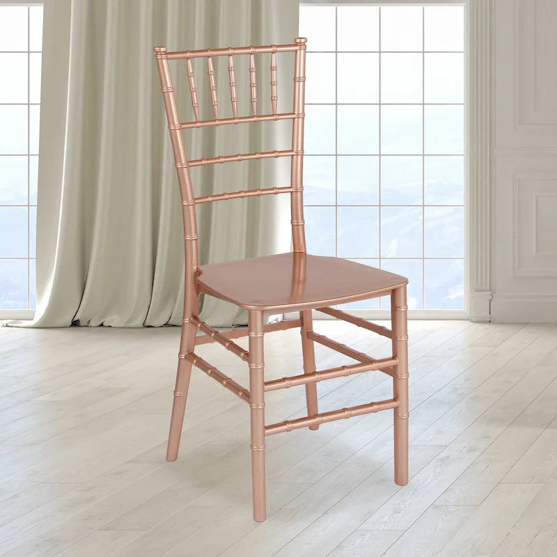 Resin Stackable Chiavari Chair - 15W x 18.75D x 35H - 15W x 18.75D x 35H