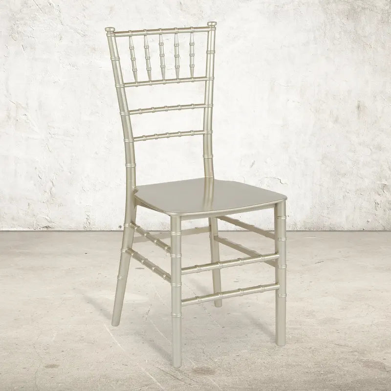 Resin Stackable Chiavari Chair - 15W x 18.75D x 35H - 15W x 18.75D x 35H