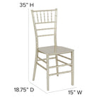 Resin Stackable Chiavari Chair - 15W x 18.75D x 35H - 15W x 18.75D x 35H