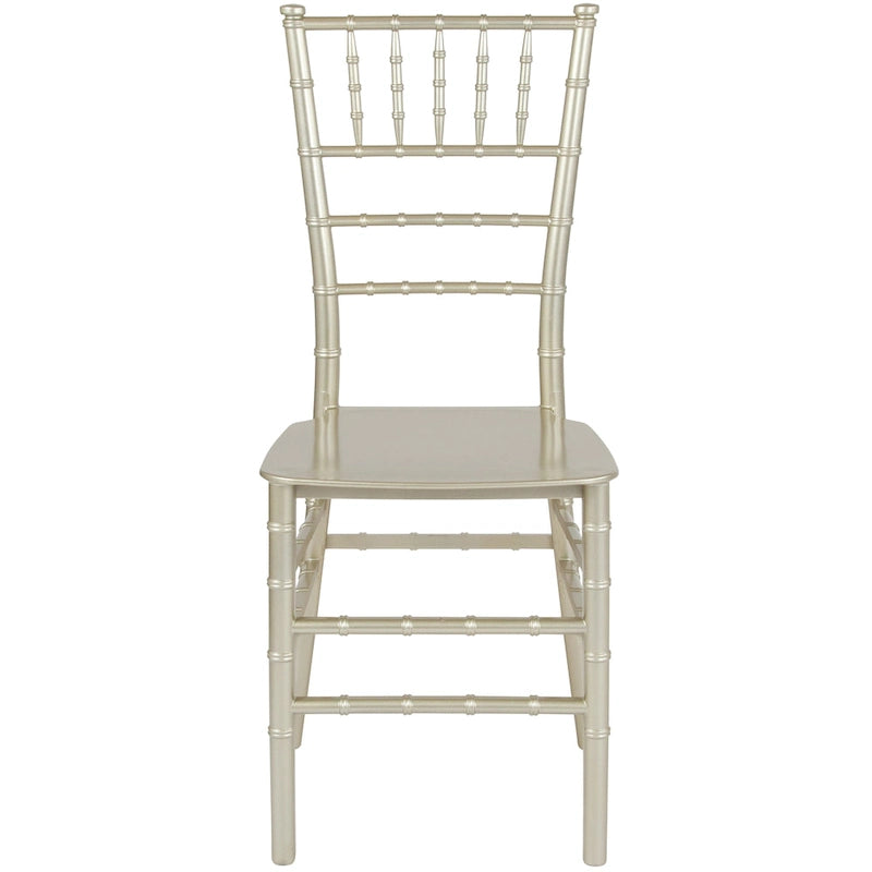 Resin Stackable Chiavari Chair - 15W x 18.75D x 35H - 15W x 18.75D x 35H