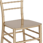 Resin Stackable Chiavari Chair - 15W x 18.75D x 35H - 15W x 18.75D x 35H