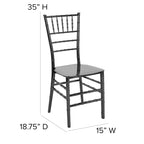 Resin Stackable Chiavari Chair - 15W x 18.75D x 35H - 15W x 18.75D x 35H