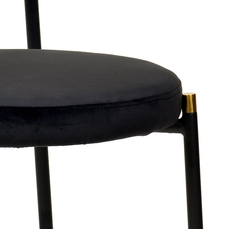 Leisuremod Euston Modern Dining Chair w Upholstered Velvet Seat - Wicker Back Accent Chair for Home Office Living Room & Kitchen