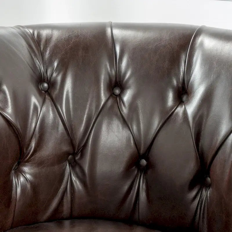 Akira Tufted Bonded Leather Club Chair by Christopher Knight Home