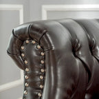 Akira Tufted Bonded Leather Club Chair by Christopher Knight Home