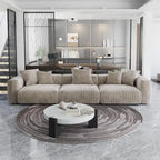 143 inch Sofa Couch- Deep Seat Sofa with 5 Pillows, 3 Seater Couch with Corduroy Fabric, Modern Sofas for Living Room